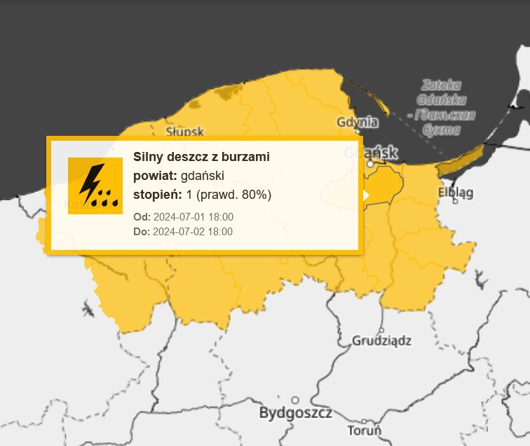 Ostrzeżenia pogodowe obowiazują do godz. 18