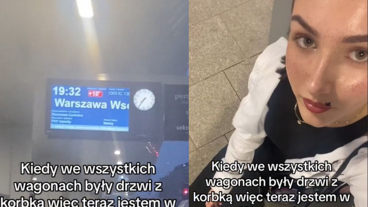 Tiktokerka nie wsiadła do pociągu, bo nie wiedziała jak otworzyć drzwi