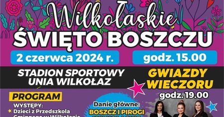 Wilkołaskie Święto Boszczu 2024. Wystąpią: Energy Girls i Solaris