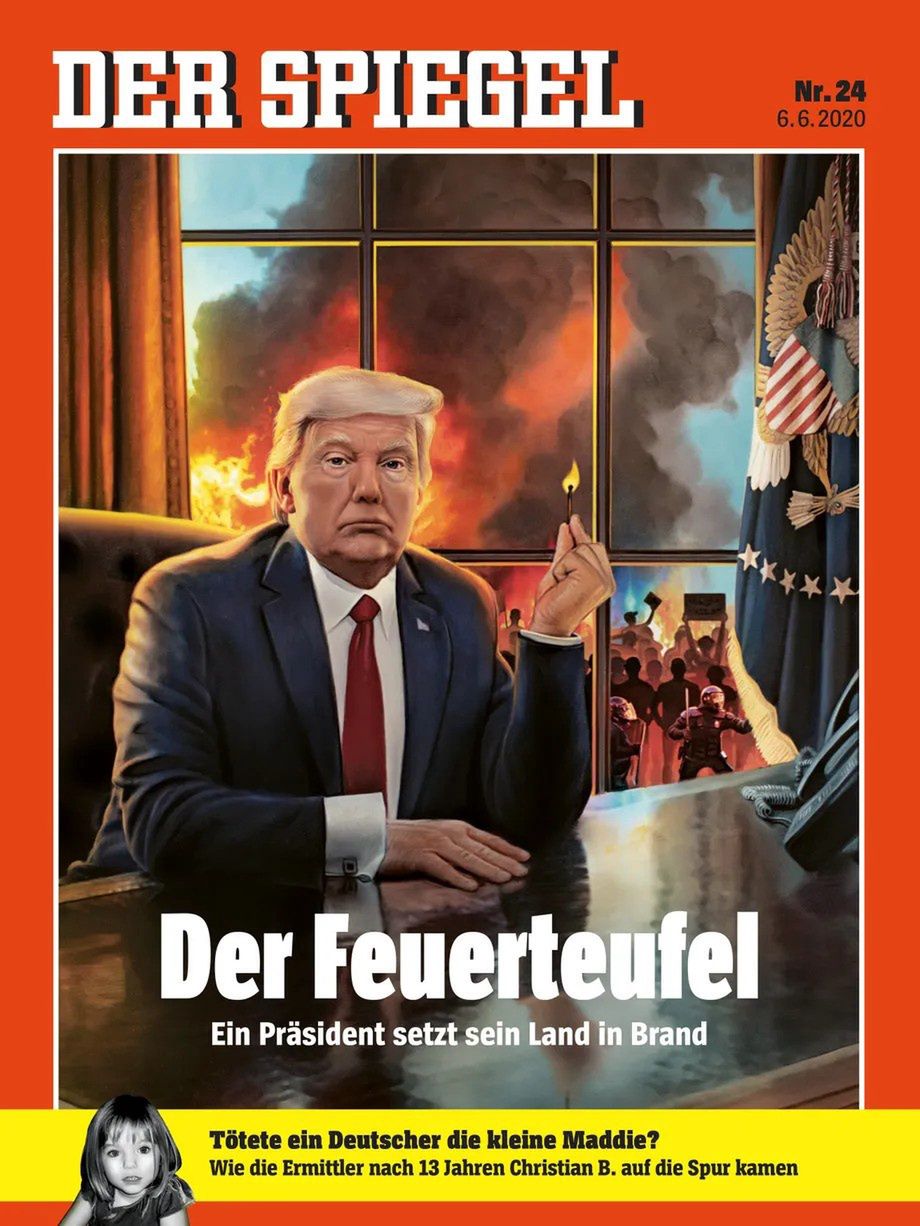 "Der Spiegel" krytycznie oceniał działania Donalda Trumpa jako prezydenta USA