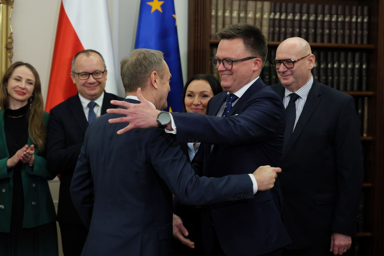 Donald Tusk i Szymon Hołownia