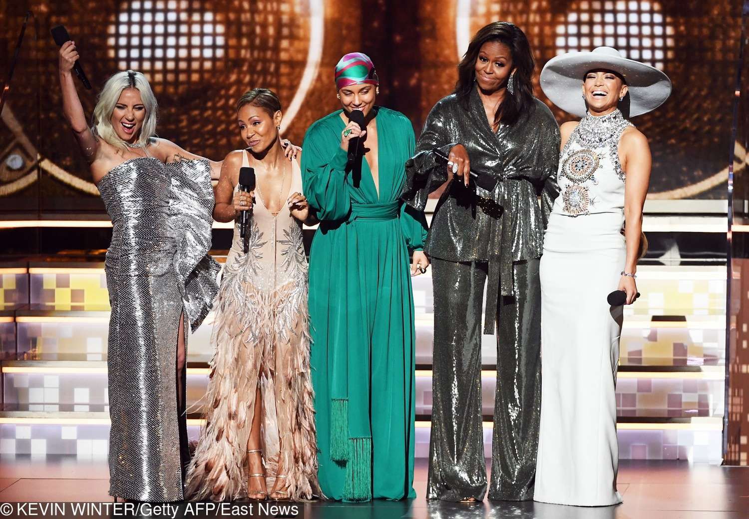 Jennifer Lopez, Jada Pinkett Smith, Alicia Keys, Michelle Obama i Jennifer Lopez – Grammy 2019