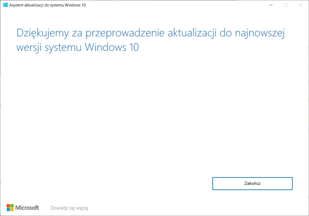 Asystent Aktualizacji  do systemu Windows 10.