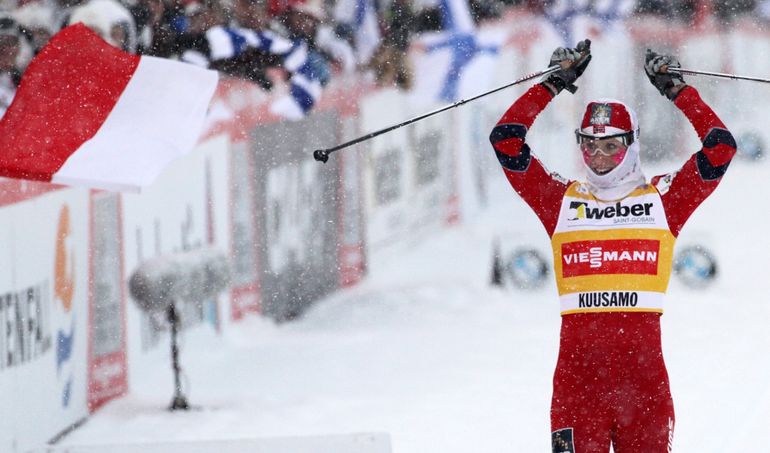 Marit Bjoergen wygrywała w tym sezonie m.in. w Kuusamo. Ostatnio w Davos nie miała jednak wielkich powodów do radości.