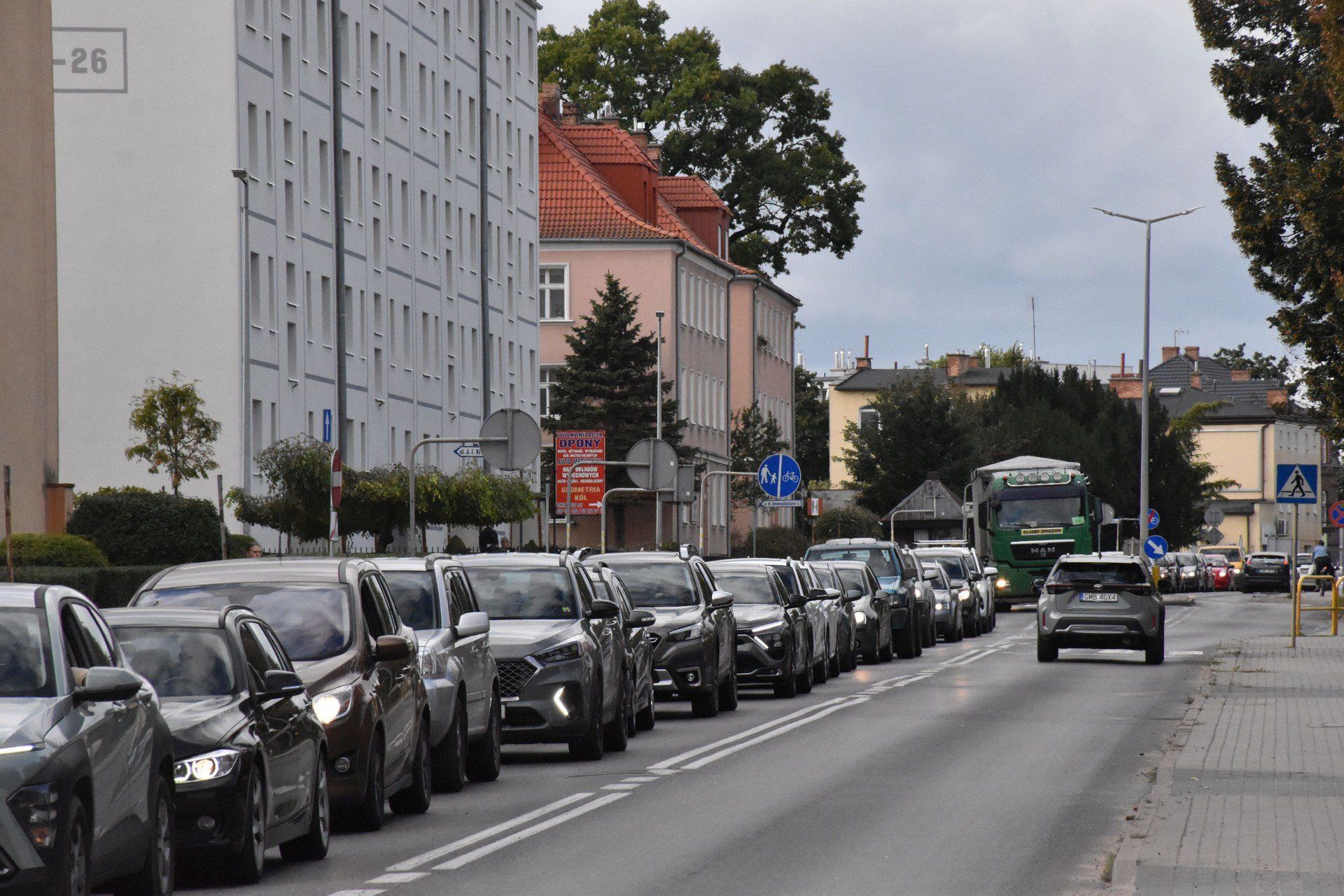 Korki na ulicach Malborka. Powodem przebudowa skrzyżowania