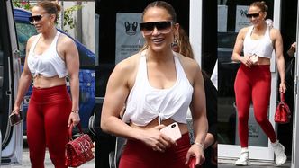 Muskularna Jennifer Lopez w barwach Polski pomyka na siłownię (ZDJĘCIA)