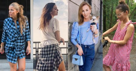Stylowa kratka gingham - jak noszą ją celebrytki?