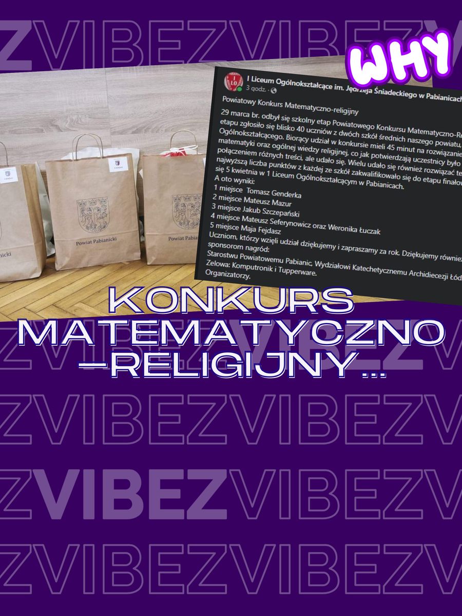 KONKURS matematyczno-religijny? TAK, w Pabianicach. To nie żart...