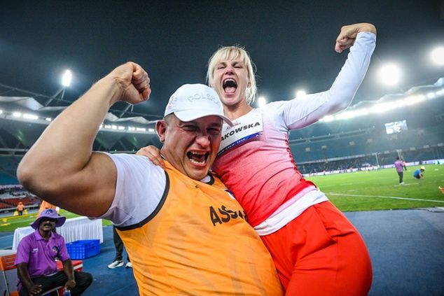 Trener Bartłomiej Tott i Róża Kozakowska / fot. Bartłomiej Zborowski, PZSN Start