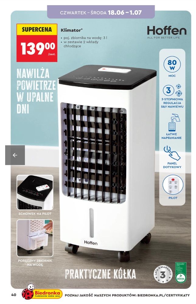 Klimator Hoffen w Biedronce