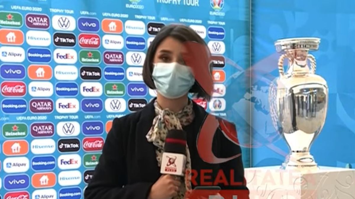 YouTube / Realitatea Plus / Prezentacja trofeum za wygranie Euro 2020 w Bukareszcie