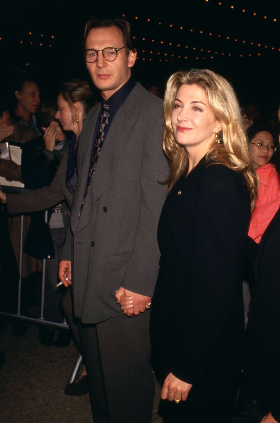 Liam Neeson and Natasha Richardson at the premiere of Schindler's List on December 9, 1993 at Cineplex Odeon Theater in Century City, California Credit: (Photo by Ralph Dominguez/MediaPunch via Getty Images)