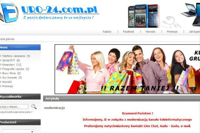 Uwaga na euro-24.com.pl. To sklep z elektroniką, który nie wysyła towaru