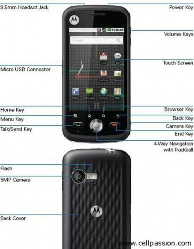 Motorola Quench XT5 - znamy specyfikację
