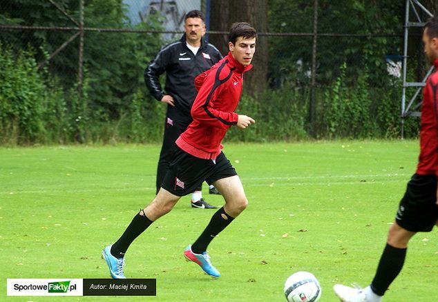 Bartosz Żurek na treningu Cracovii