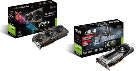 ASUS prezentuje dwie karty GeForce GTX 1070 - Founders Edition i STRIX OC