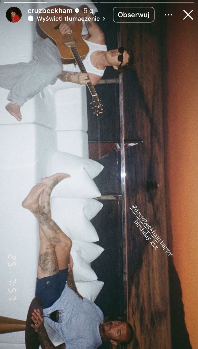 Cruz Beckham celebruje urodziny ojca