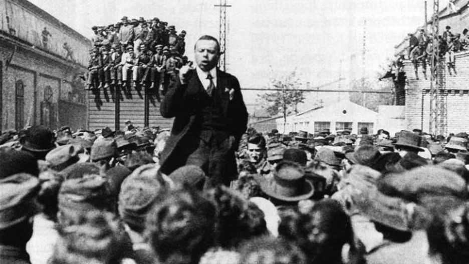 Bela Kun na wiecu w 1919 roku