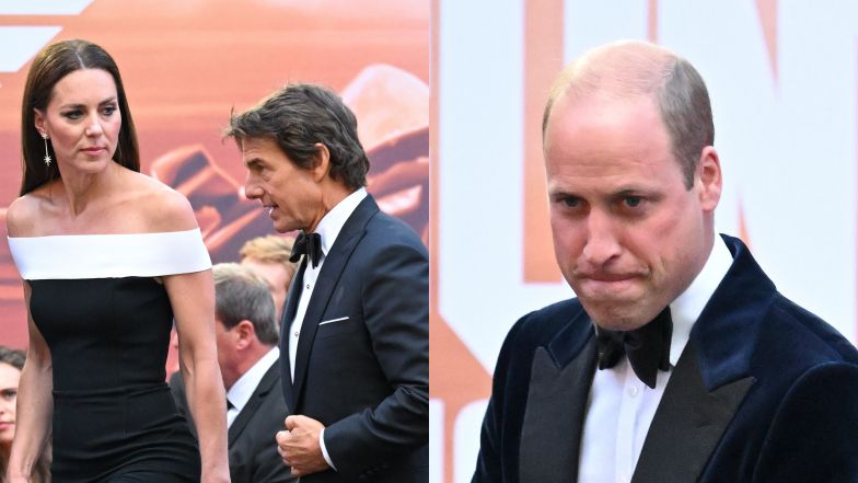 Tom Cruise naruszył zasady królewskiego protokołu względem Kate Middleton! Kamery wszystko zarejestrowały (WIDEO)