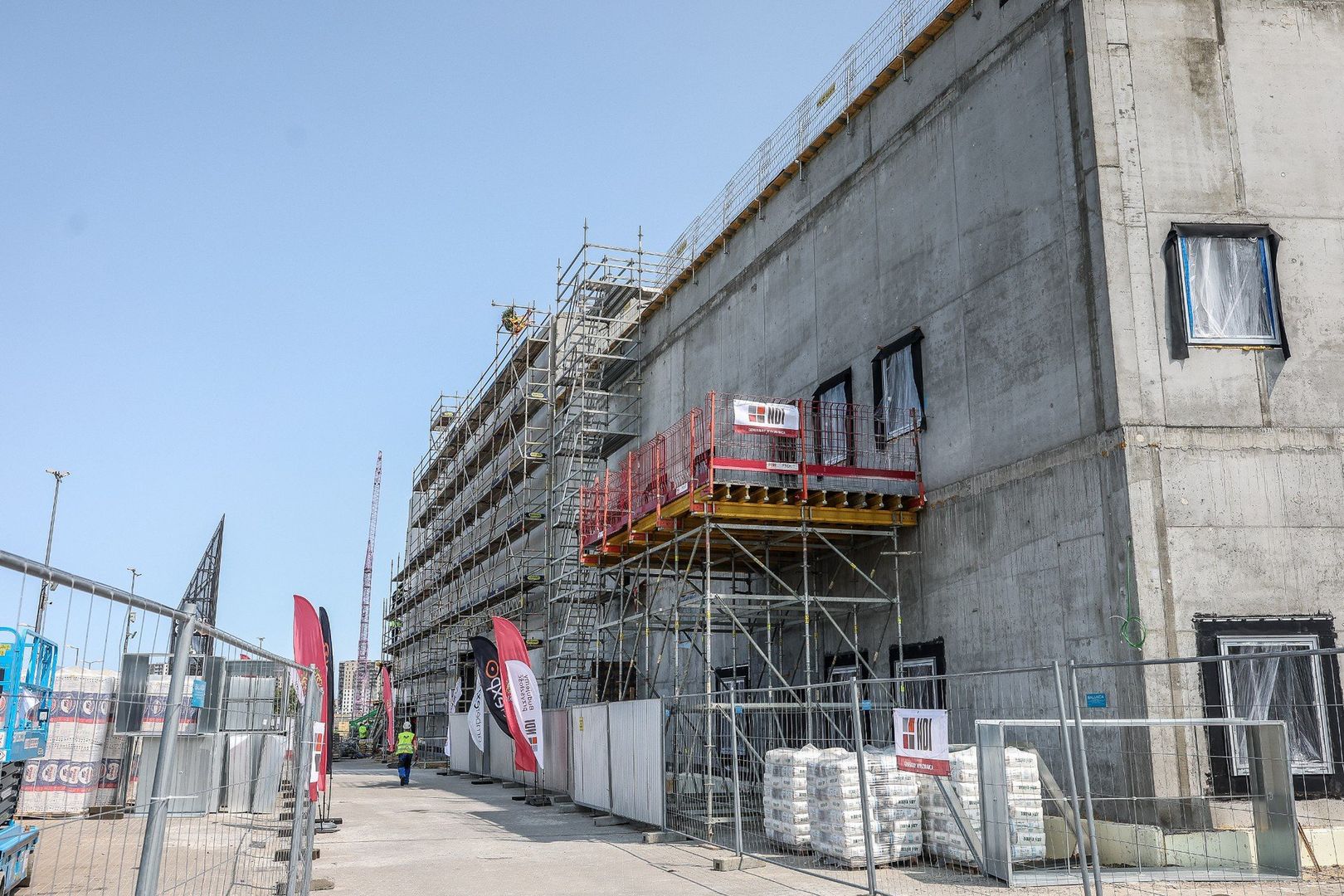 Wiecha na budowie nowej hali wystawienniczej w Amberexpo