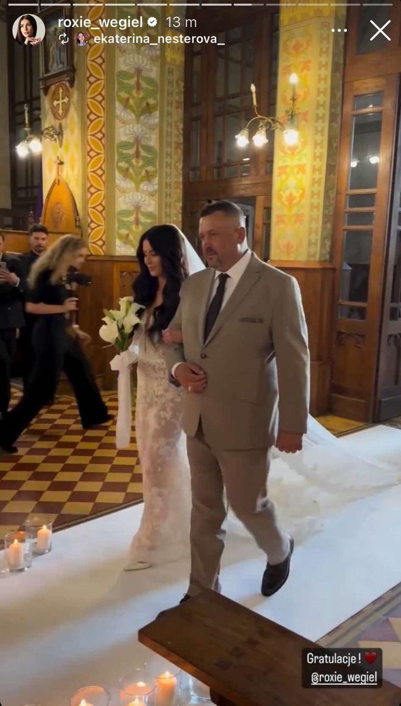 Ślub kościelny Roksany Węgiel i Kevina Mgleja