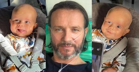 Schorowany Radosław Majdan umila sobie czas na oddziale, przeglądając fotki Henia: "Tatuś poprosił o kilka zdjęć" (ZDJĘCIA)