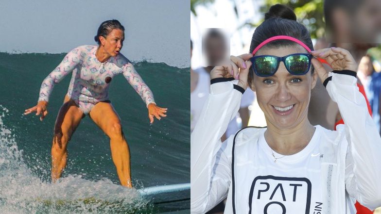 Surferka Kinga Rusin łapie falę i rozprawia o adrenalinie: "Najbardziej RYZYKOWNY sport, jaki do tej pory uprawiałam" (FOTO)