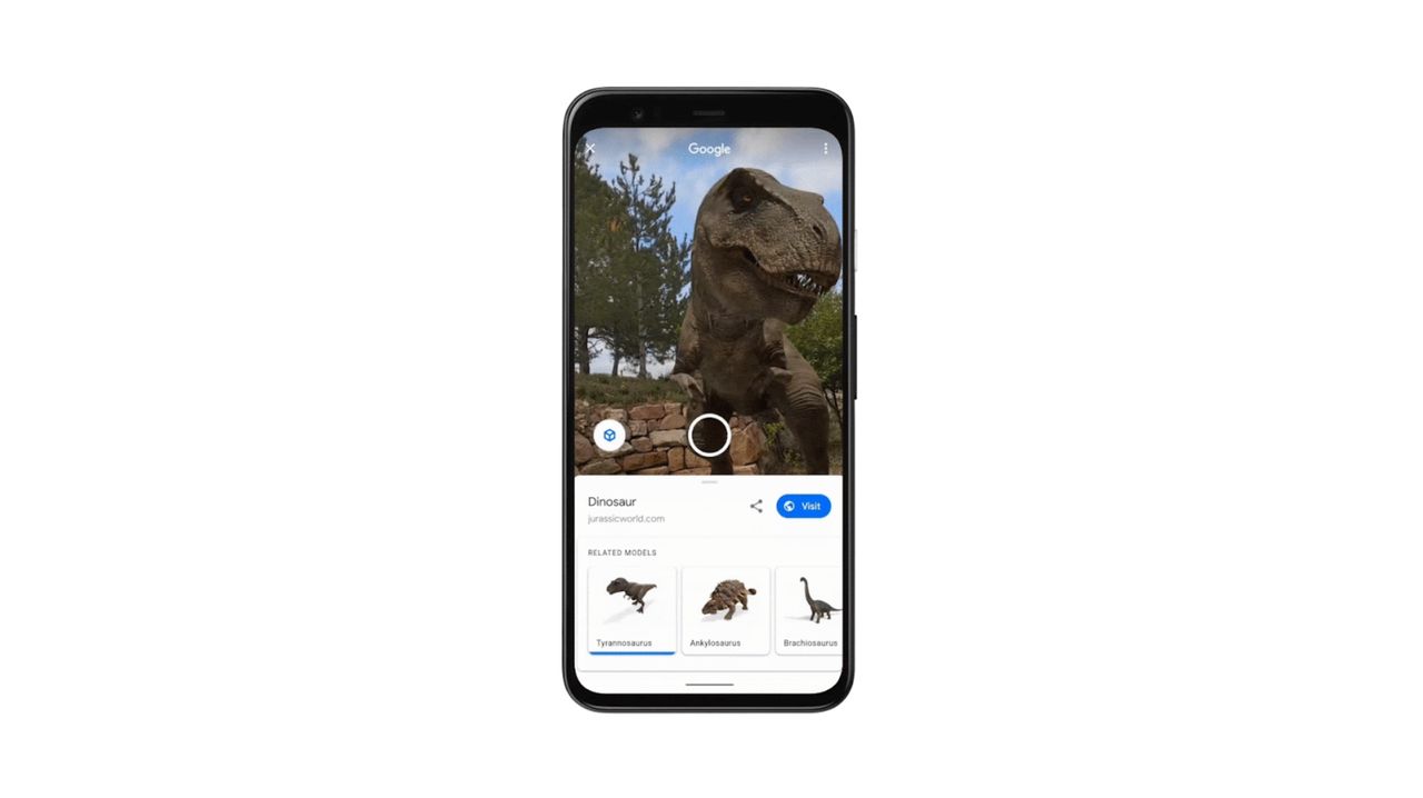 Google pozwala oglądać dinozaury w 3D, źródło: Blog Google.