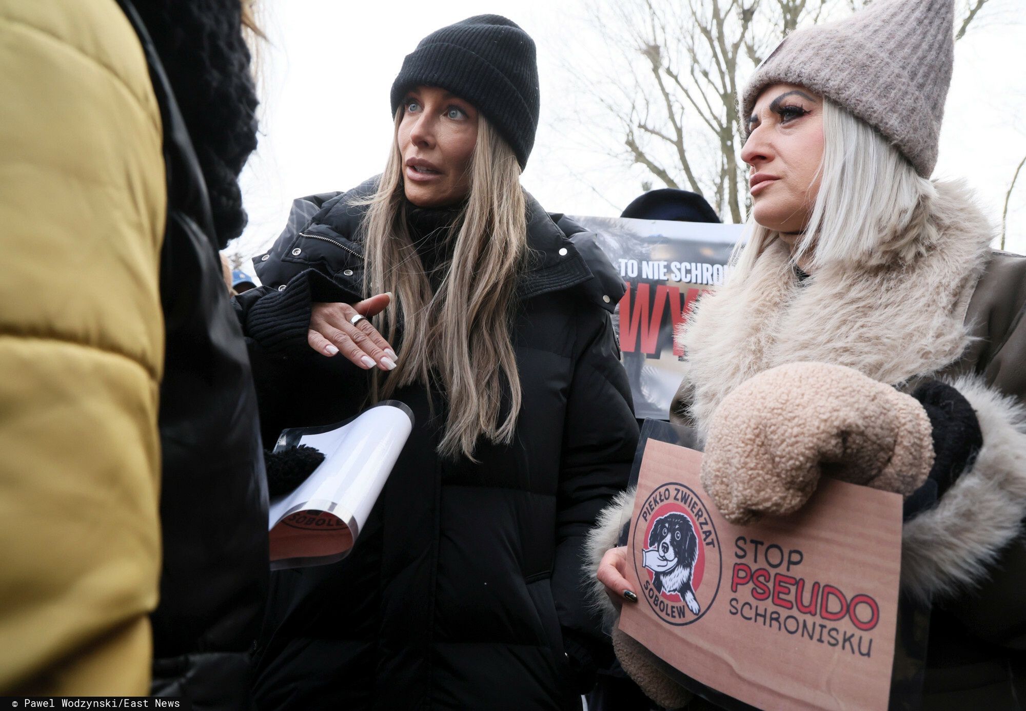 Małgorzata Rozenek-Majdan na proteście w Sobolewie