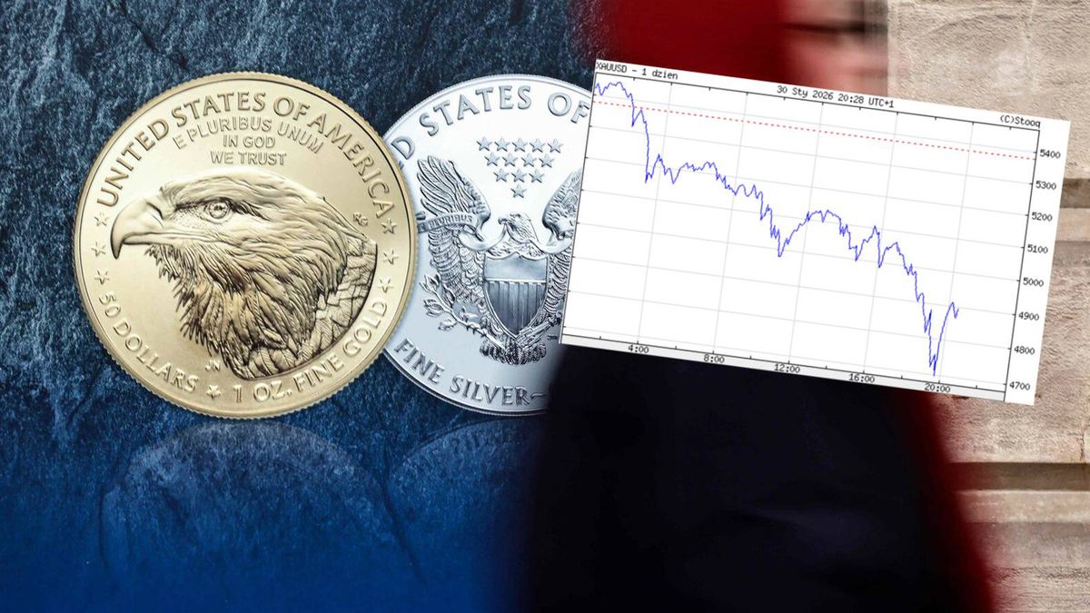 Dwucyfrowe korekty w piątek na kursach złota i srebra