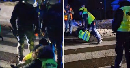 Policja wkroczyła do akcji na granicy. "Dantejskie sceny na proteście"