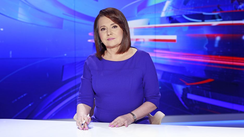 Danuta Holecka, jedna z prezenterek głównych wydań "Wiadomości" TVP