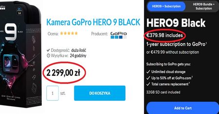GoPro droższe w Polsce? Skąd różnica w cenie? Odpowiadamy