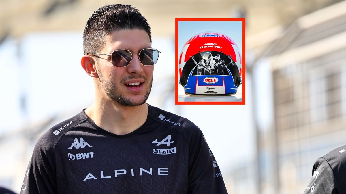 Materiały prasowe / Alpine / Na zdjęciu: Esteban Ocon i kask, który szykował na GP Abu Zabi