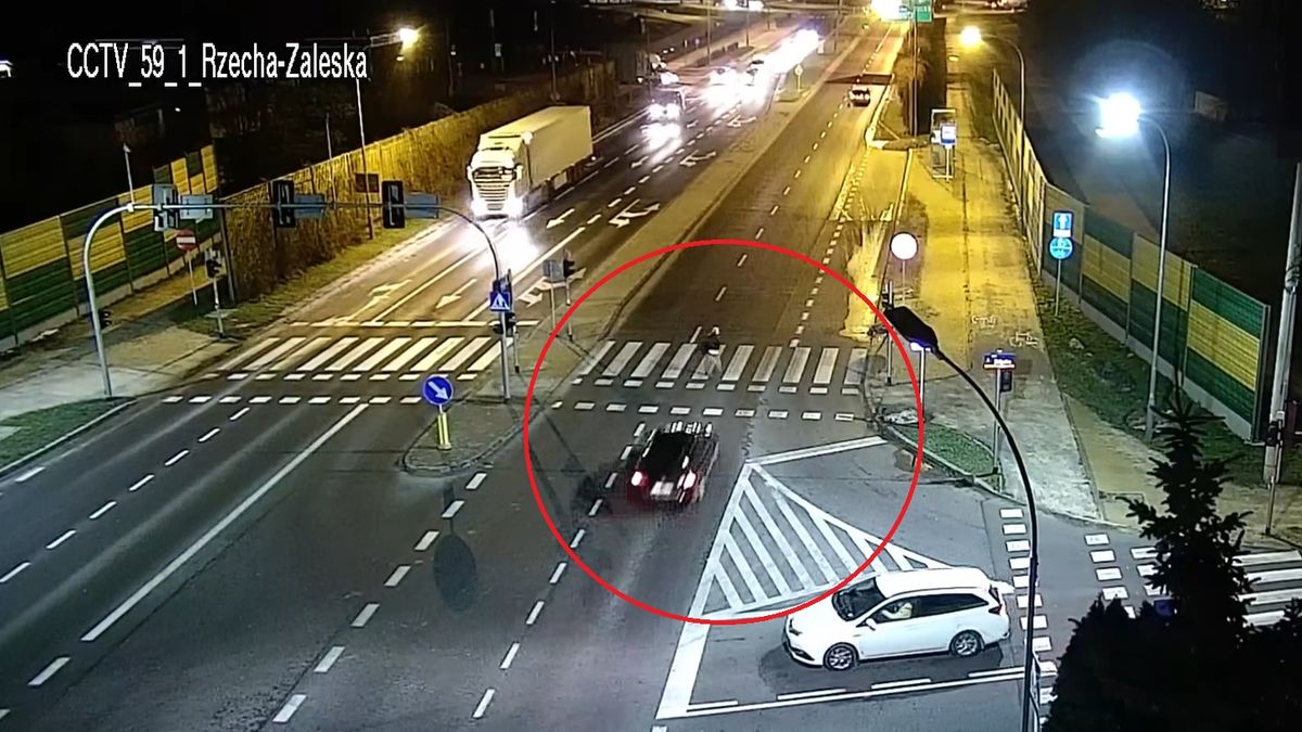 Wideo z monitoring to dowód, że 14-latka przechodziła przez pasy