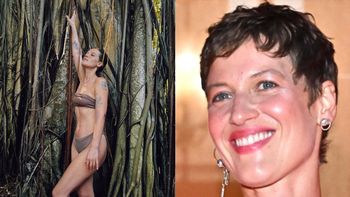 Odziana w bikini Aleksandra Domańska pręży ciało na tle konarów. Zdjęcie zrobił jej 4-letni syn (FOTO)