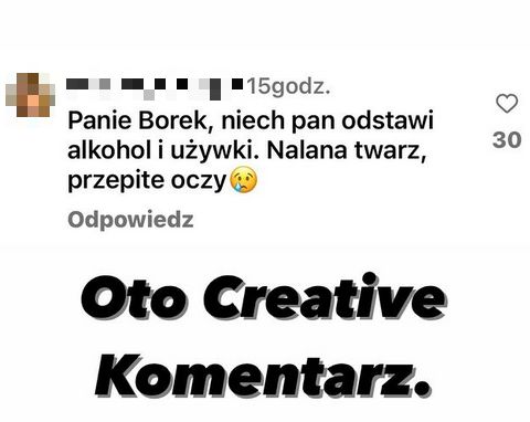 Komentarz pod wpisem Mateusza Borka