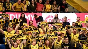 Kibice na trybunach podczas meczu PGE Skra Bełchatów - Trefl Gdańsk (galeria)