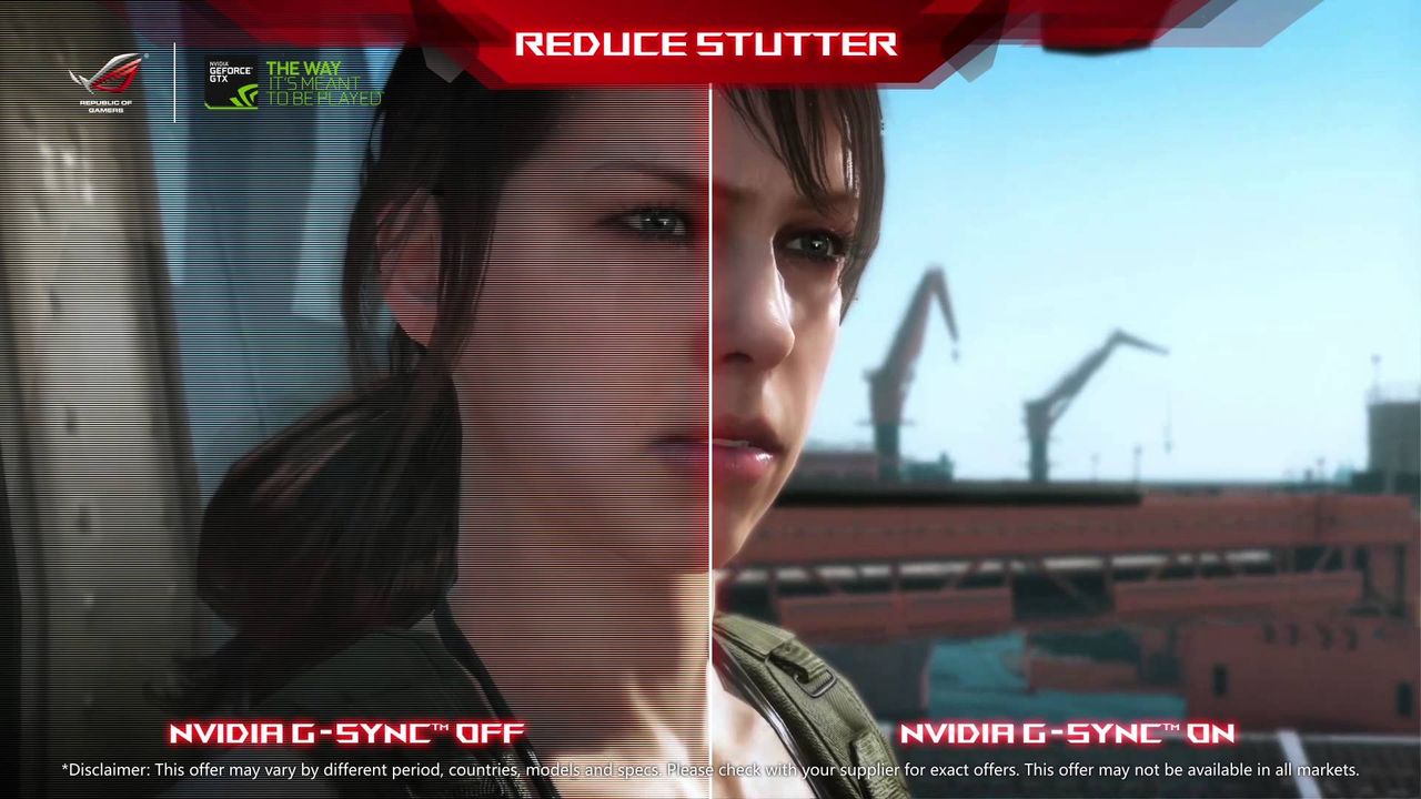 Asus, autor monitorów ROG, na przykładzie Metal Gear Solid V prezentuje działanie G-Sync