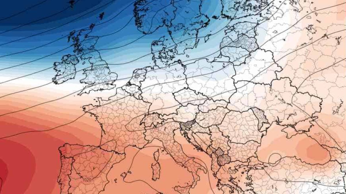 Prognozowana wstępnie anomalia ciśnienia na listopad 2025 r.