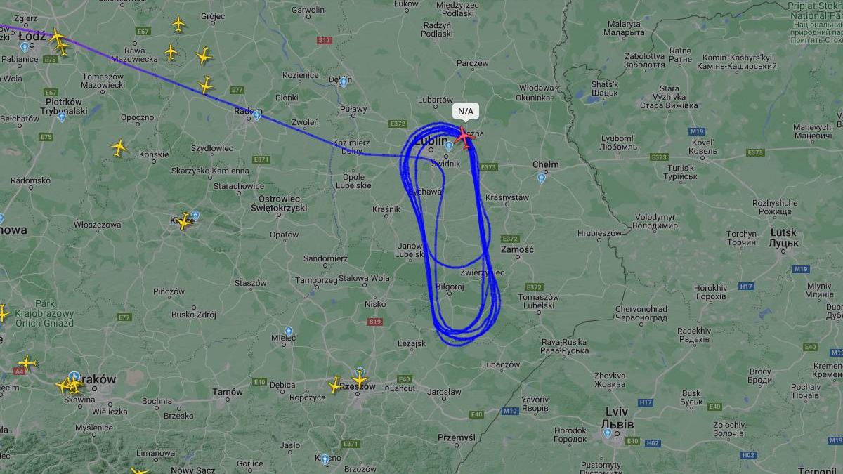 Boeingi KC-135 R Stratotanker krążył nad Lublinem