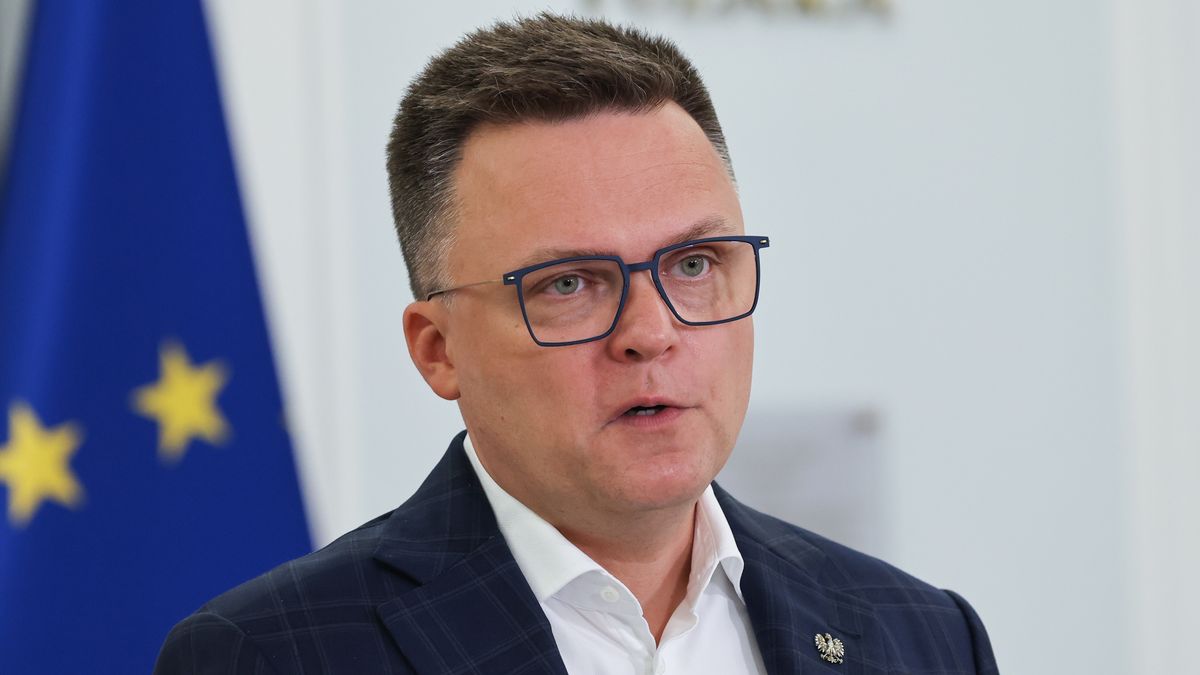 Warszawa, 05.09.2025. Marszałek Sejmu Szymon Hołownia na konferencji prasowej w Sejmie w Warszawie, 5 bm. (sko) PAP/Albert Zawada