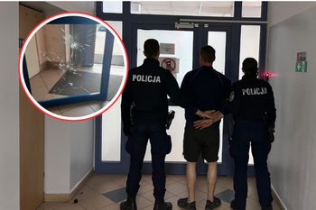 Usłyszeli huk. 43-latek "zaatakował" komisariat