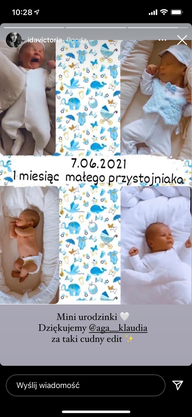 Ida Nowakowska świętuje pierwszy miesiąc synka