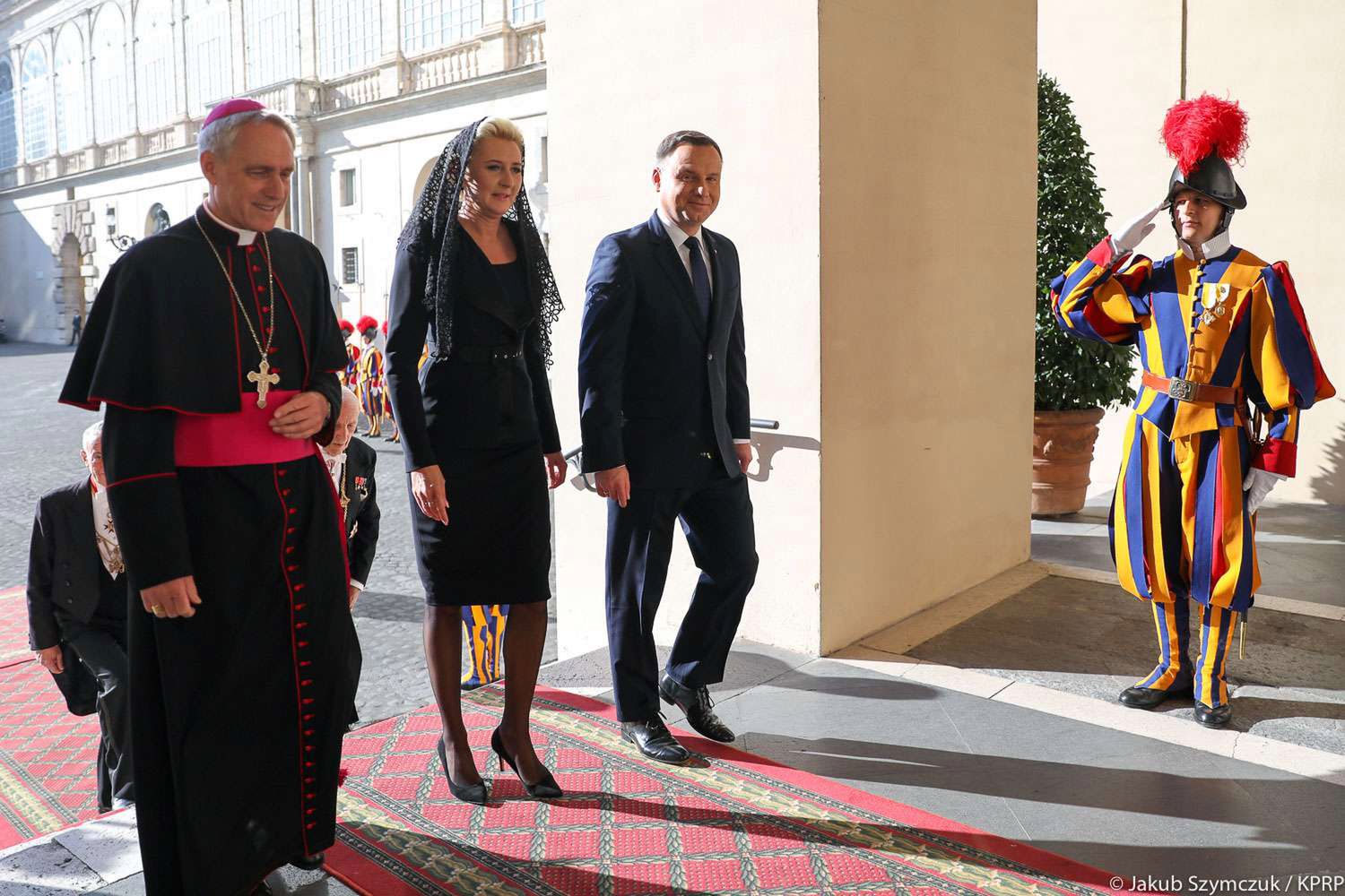 Agata Duda i Andrzej Duda z wizytą w Watykanie