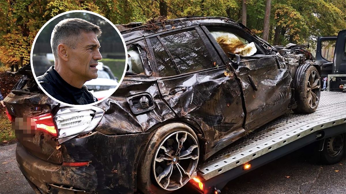 Twitter / Twitter/Marcin Gierszewski oraz PAP / Krzysztof Hołowczyc miał poważnie wyglądający wypadek w okolicy Oleszna.