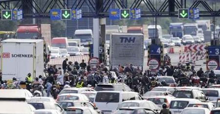 Protest motocyklistów na A4