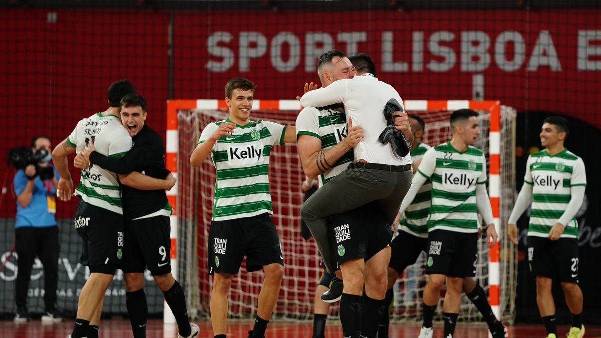 radość szczypiornistów Sporting CP Lizbona