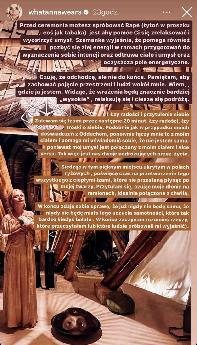 Anna Skura opisuje "fazę" po odurzeniu się JADEM amazońskiej żaby