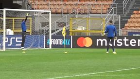 Sceny na treningu ze Szczęsnym. Musiał się przenieść